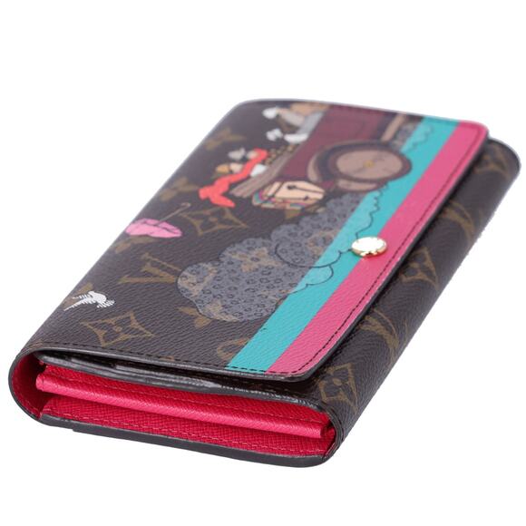 Louis Vuitton Sarah Monogram Long Wallet M61359 Christmas Animation Pink - Picture 3 of 6